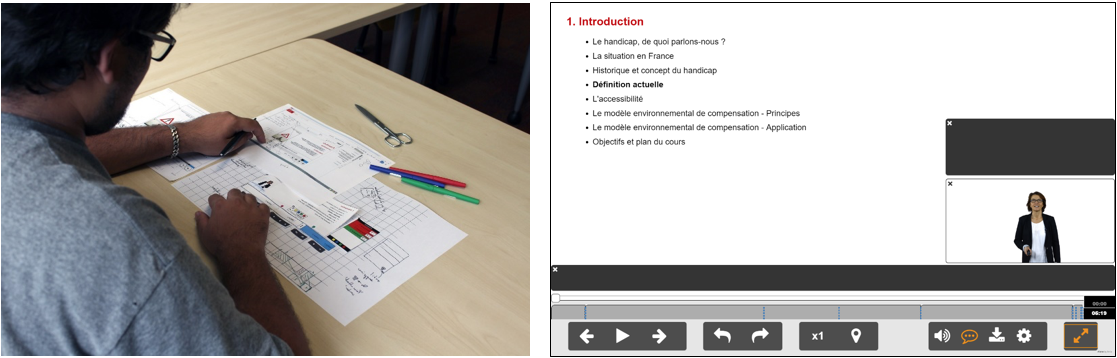 Design of Aïana MOOC player.